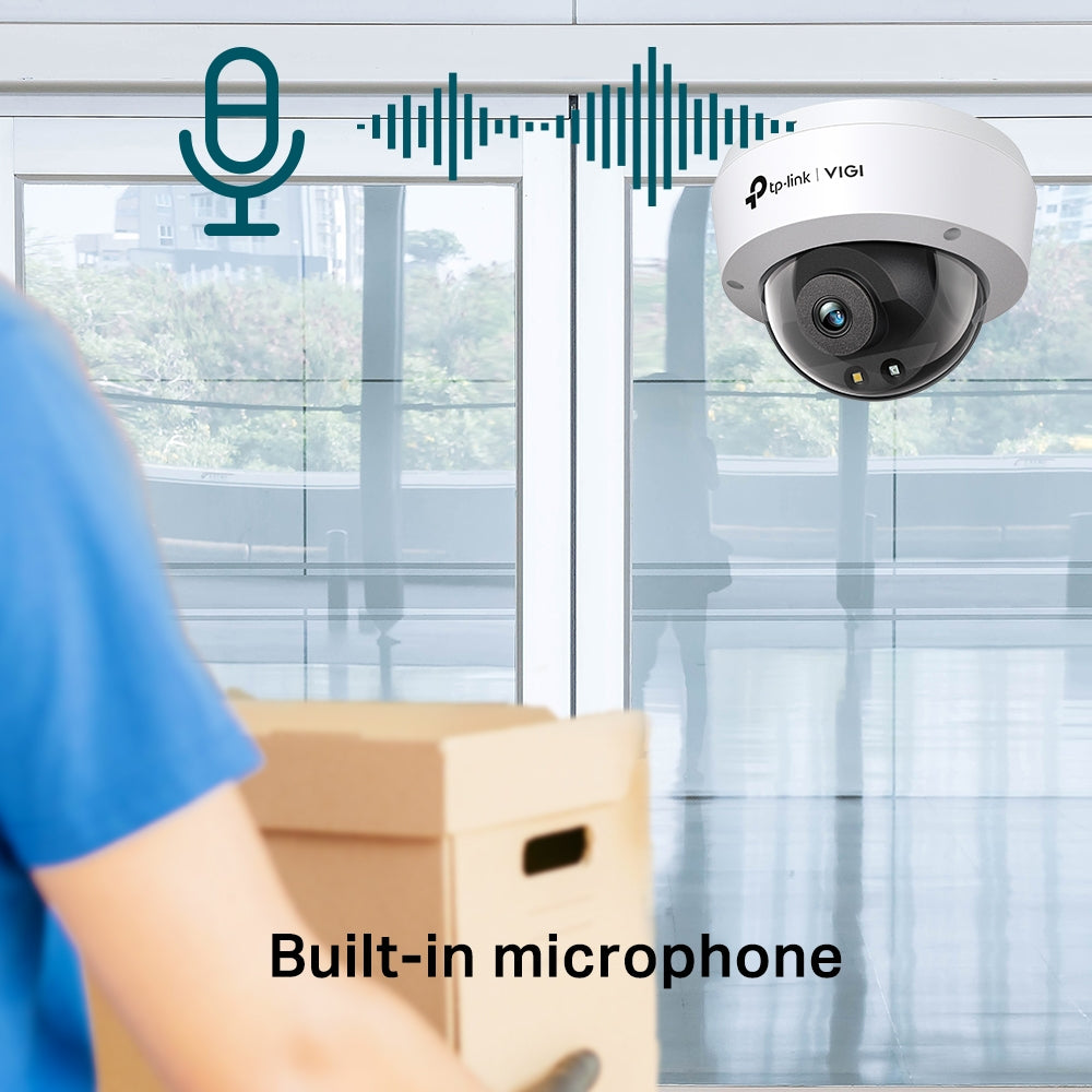 TP-Link VIGI C230 3MP Super-High Definition Full-Color Dome Network Wired CCTV Camera | Built-In Microphone | Smart IR Vandal-Proof | IP67 Waterproof TP-Link VIGI C230 3MP Super-High Definition Full-Color Dome Network Wired CCTV Camera | Built-In Microphone | Smart IR Vandal-Proof | IP67 Waterproof